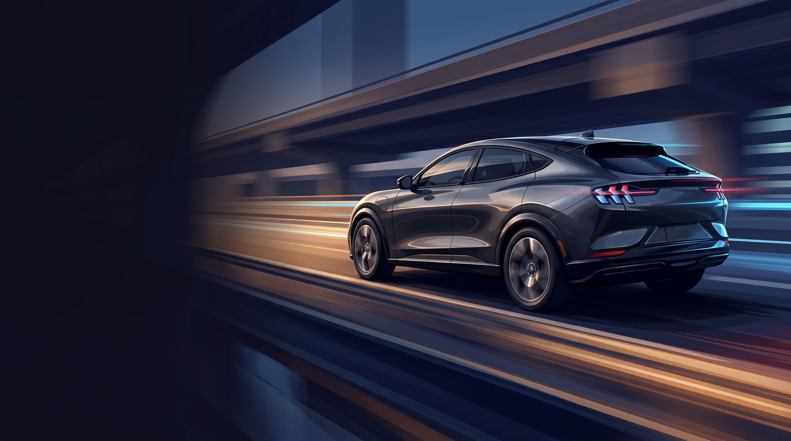 AI-generated editorial illustration of a ACCELERATE-inspired vehicle for Nissan Warns Faster Vehicle Launches Are Critical to Survival
