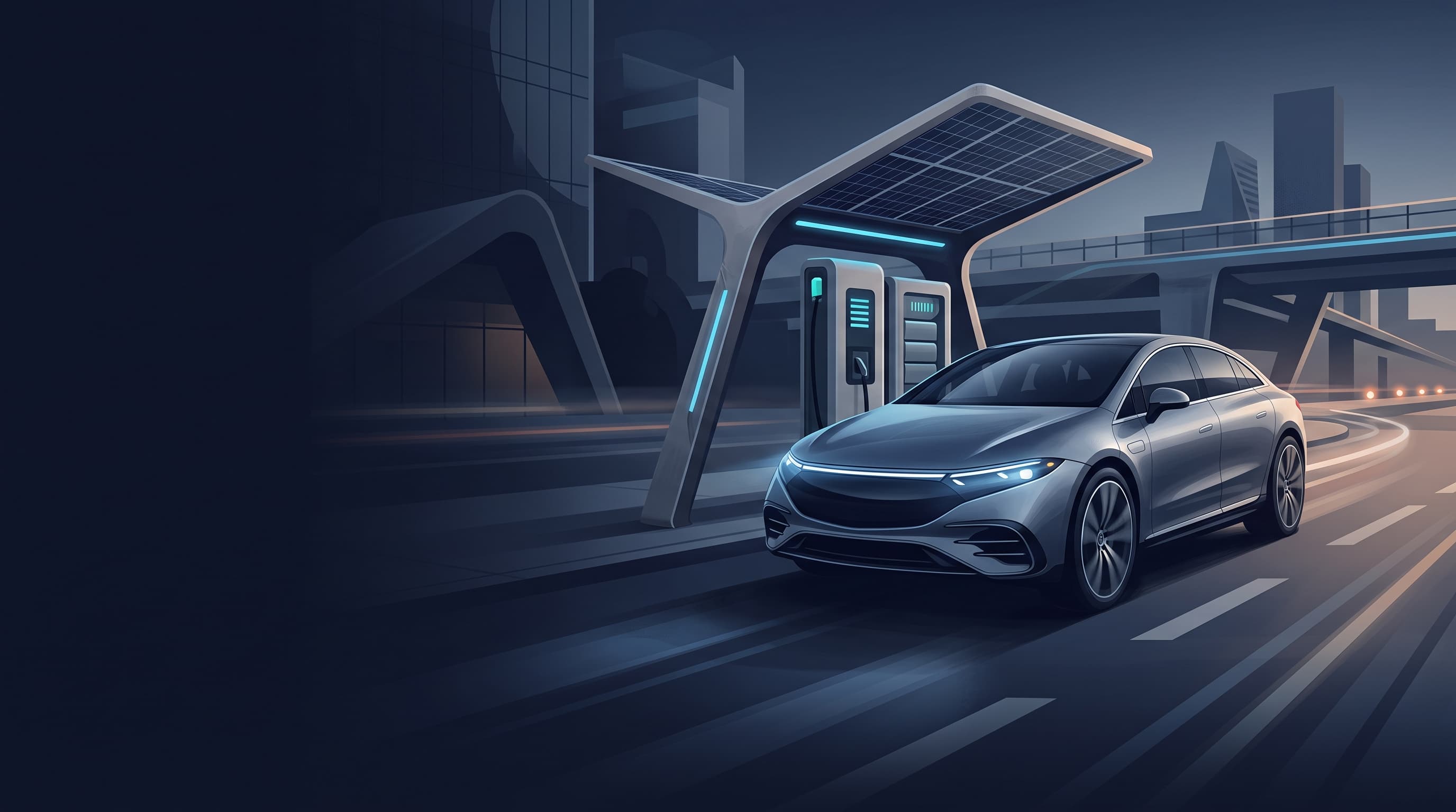 AI-generated editorial illustration for Boston Pilot Pairs Zipcar EVs with Beam Global's Off-Grid Solar Chargers