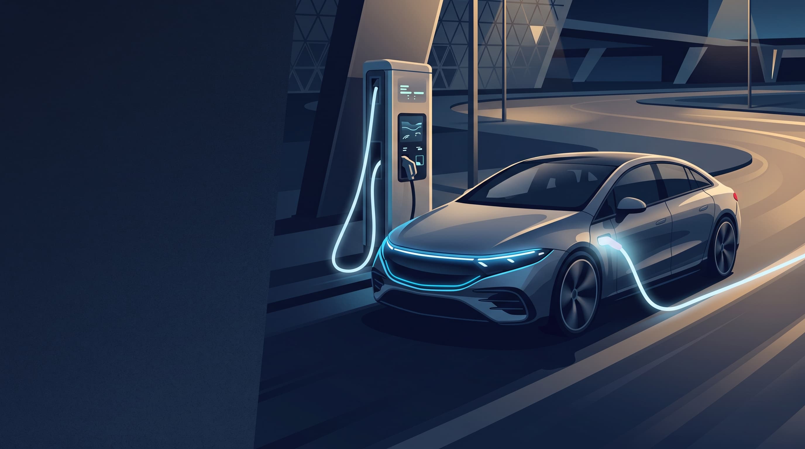 AI-generated editorial illustration for Illinois Energizes First Federally Funded NEVI Fast Chargers in Casey