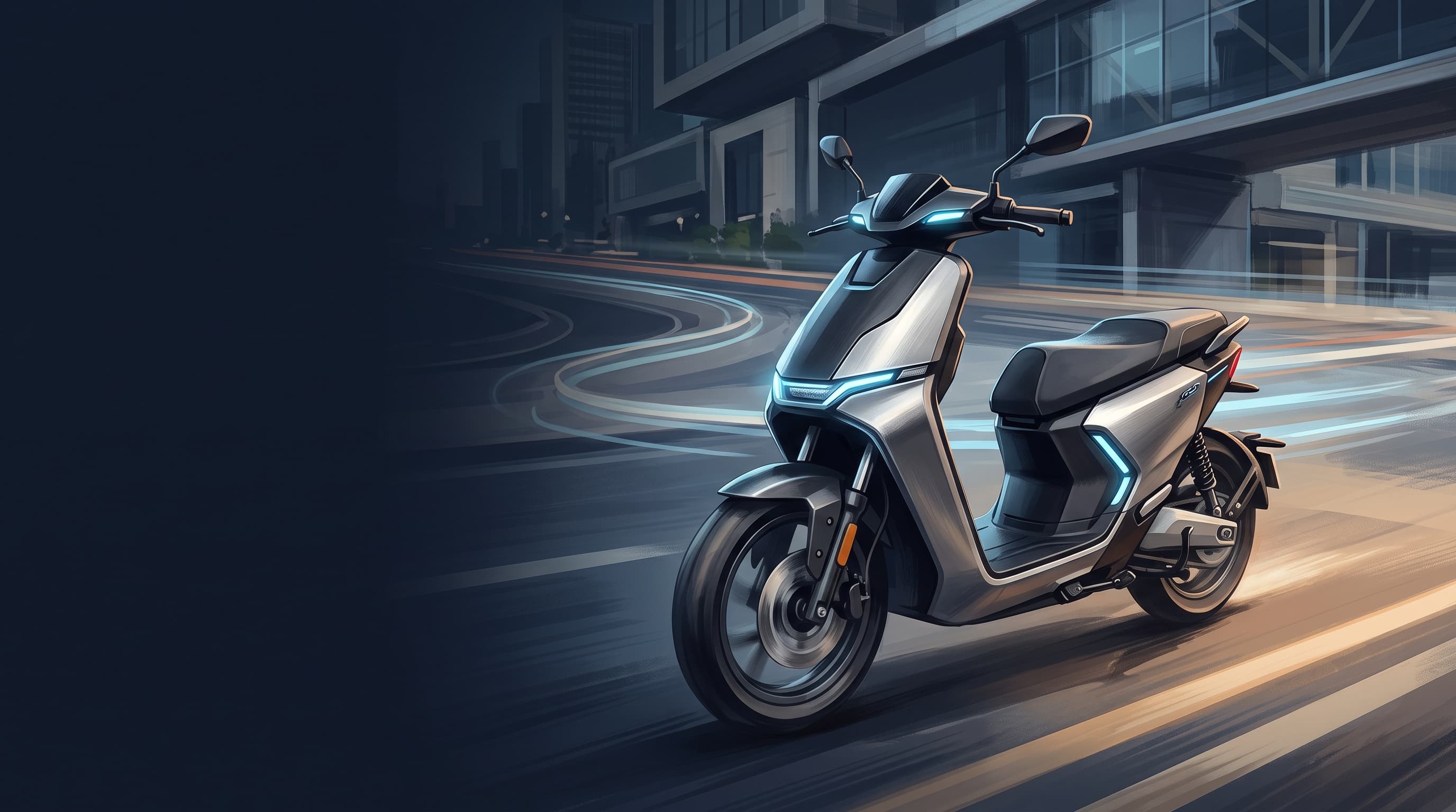 AI-generated editorial illustration for HMP Introduces the $3,999 Lightning MK.II Electric Scooter to Fill the U.S. Urban Commuter Gap