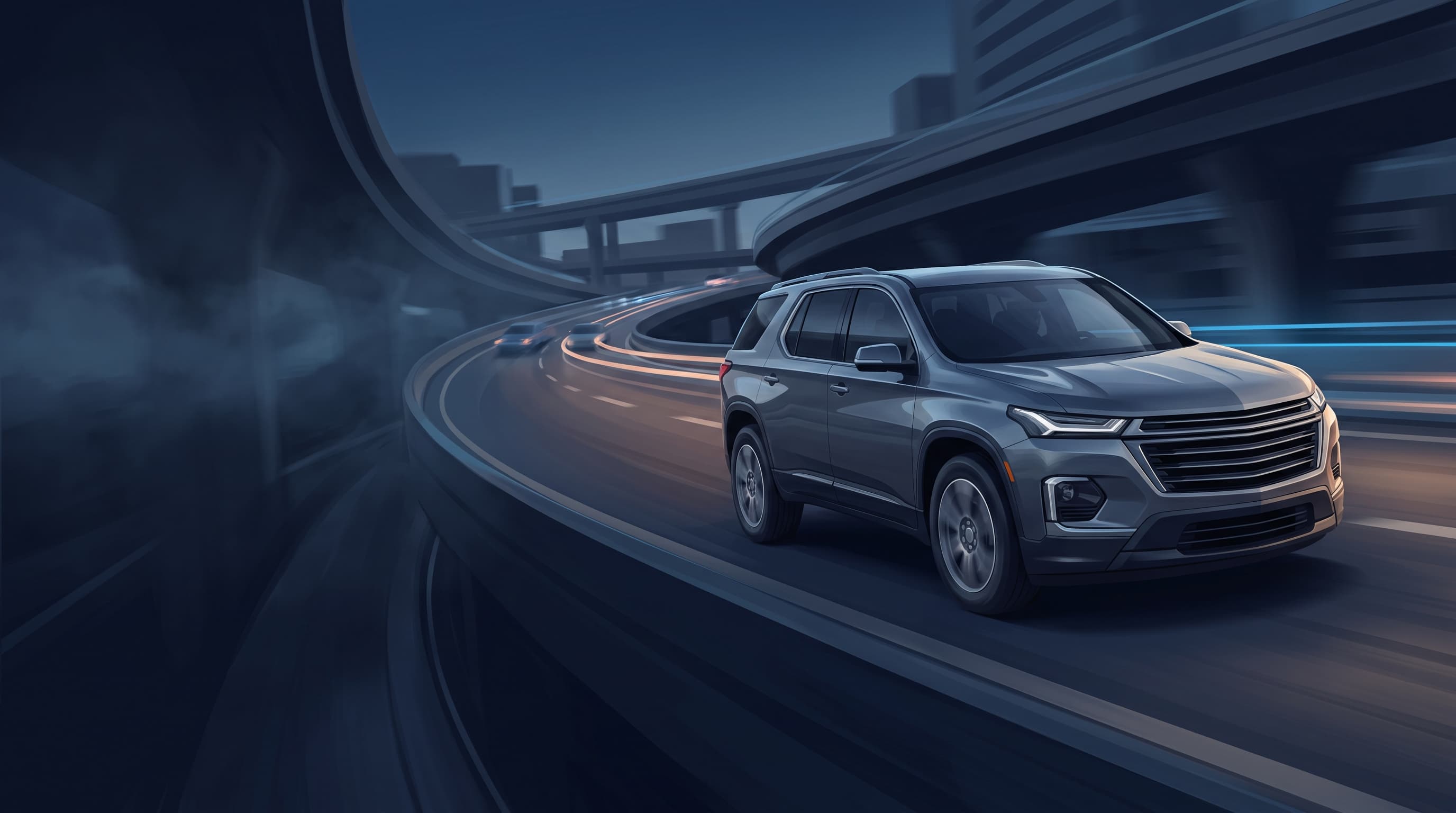 AI-generated editorial illustration of a Chevrolet-inspired vehicle for Honda Directs Prologue Owners to Hybrids After Axing Its Only US Electric Vehicle